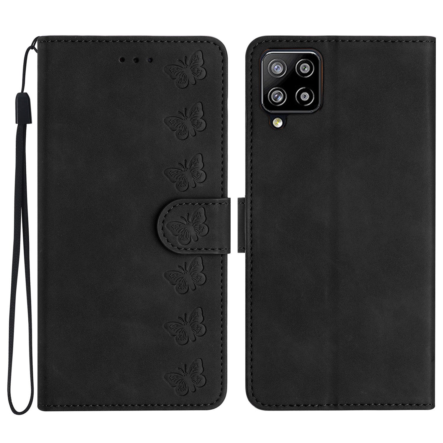 For Samsung Galaxy M32 (Global Version) 4G Butterfly Imprinted Phone Case Leather Wallet Flip Stand Cover For Samsung Galaxy M32 (Global Version) 4G Butterfly Imprinted Phone Case Leather Wallet Flip Stand Cover